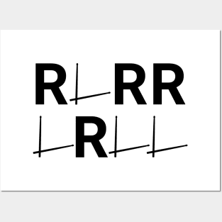 Paradiddle: RLRR LRLL Drum Rudiment Enthusiast Posters and Art